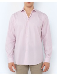 the bostonians πουκαμισο acorn ποπλινα custom fit stripe poplin semi-rex custom fit 3ans4780-pink pi