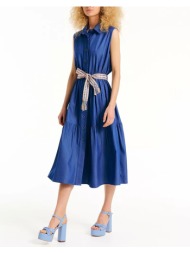forel φόρεμα αμάνικο σεμιζιέ 078.50.01.068-μπλε blue