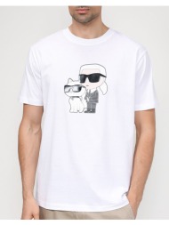 karl lagerfeld t-shirt crewneck 755061-542241-10 white