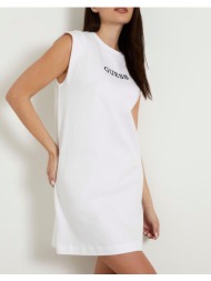 guess athena jersey dress φορεμα γυναικειο v4gk05kc641-g011 white