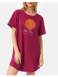 minerva t-shirt dress γυν.tropical 90-52538-036 purple