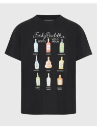 funky buddha t-shirt με weekly plan τύπωμα fbm009-304-04-black black