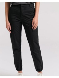 funky buddha γυναικείο cargo παντελόνι με λάστιχο fbl009-101-02-black black