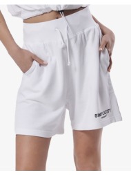 body action women``s high-waisted loose-fit shorts 031422-01-white white