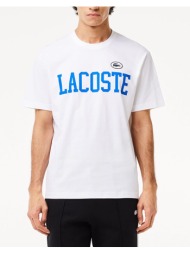 lacoste μπλουζα κμ tee-shirt ss 3th7411-001 white