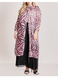 parabita φόρεμα πουκαμίσα σε animal print 012410505849-011 pink