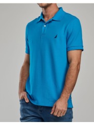 nautica μπλουζα polo κμ ss fca classic fit deck polo 3nck17000-4ti turquoise
