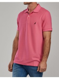 nautica μπλουζα polo κμ ss fca classic fit deck polo 3nck17000-6p7 pink