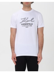 karl lagerfeld t-shirt crewneck 755047-542221-10 white
