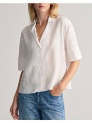 gant πουκαμισο κμ rel ss linen shirt 3gw4300334-110 white