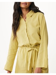 mexx linen blouse with split in sleeve mf006103641w-130822 yellow