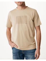mexx t-shirt with chest print ss mf007807941m-151304 biege