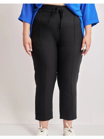 parabita peg παντελόνι σε όψη λινού 012410205706-002 black