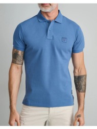 navy&green polo μπλουζακι 24ge.1017/yl-blue stone steelblue