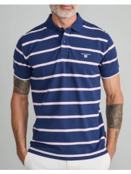 navy&green polo μπλουζακι-custom fit 24ge.884.2-nt blue/pink navyblue