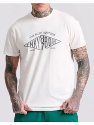 funky buddha t-shirt με branded text artwork τύπωμα fbm009-098-04-off white white