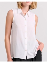 funky buddha αμάνικο πουκάμισο από βισκόζη - the essentials fbl009-101-05-white white