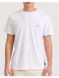 funky buddha t-shirt με branded τύπωμα - the essentials fbm009-001-04-white white