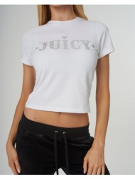 juicy couture ryder rodeo fitted t-shirt jcbct223826-117 white