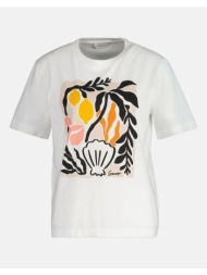 gant μπλουζα κμ rel palm print ss t-shirt 3gw4200882-113 white