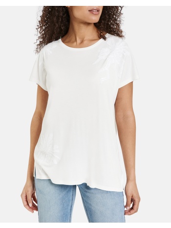 taifun t-shirt 1/2 sleeve 571339-16138-09700 offwhite σε προσφορά