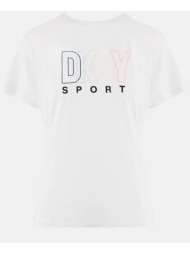 dkny dp1t8816 logo μπλουζακι κοντομανικο dkny dp1t8816-910m white