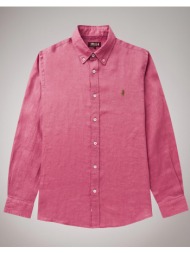 marlboro linen l/s shirt 10msh200-02608-313 flamingopink
