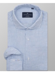 oxford company romeo slim fit πουκαμισο l114-rl21.02c-02c ciel