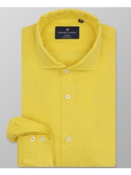 oxford company romeo slim fit πουκαμισο l114-rl21.42a-42a yellow
