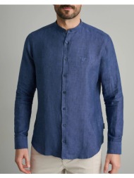 navy&green πουκαμισο-comfort fit 24ng.sf017/mao-faded demim blue denimblue
