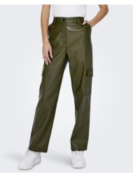 only onlkim faux leather cargo pant cc otw 15293029-dark olive olive