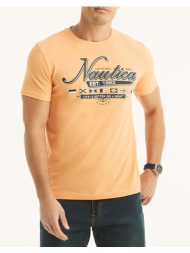 nautica μπλουζα t-shirt κμ sustainable sail away dp 3ncv45112-8os orange