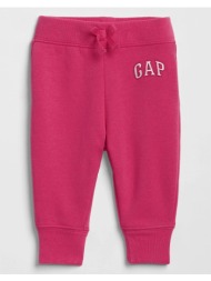 gap ροζ babygap gap logo παντελόνι fleece 191658001-ροζ pink