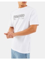 nautica μπλουζα t-shirt κμ jaden t-shirt jaden t-shirt 3ncn7m01345-908 white