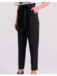 funky buddha casual παντελόνι με διπλή πιέτα στη μέση fbl009-118-02-black black