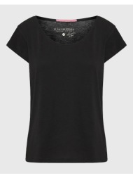 funky buddha βαμβακερό t-shirt με στρογγυλή λαιμόκοψη fbl009-105-04-black black