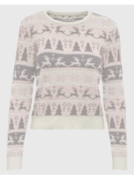 only onlxmas comfy deer l/s pullover knt 15272170-crystal pink lightpink