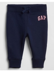 gap μπλε babygap gap logo παντελόνι fleece 191658005-μπλε darkblue