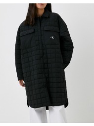 calvin klein παλτο long quilted utility coat j20j221380-beh black