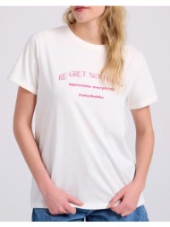 funky buddha organic cotton t-shirt με τύπωμα στη πλάτη fbl009-155-04-off white offwhite