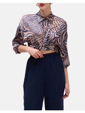 fibes πουκαμισο 03-6697p-blue darkblue