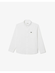 lacoste πουκαμισο μμ l sleeved shirt 3cj5296-001 white
