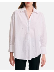 forel πουκάμισο βαμβακερό με strass 078.80.01.033-λευκο white