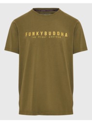 funky buddha t-shirt με funky buddha τύπωμα - the essentials fbm009-010-04-khaki khaki