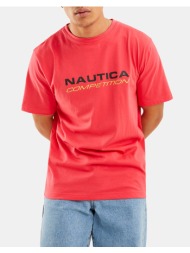 nautica μπλουζα t-shirt κμ mack t-shirt 3ncn7m01410-814 coral