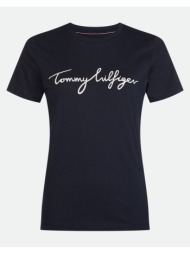 tommy hilfiger heritage crew neck graphic tee ww0ww24967-403 midnightblue