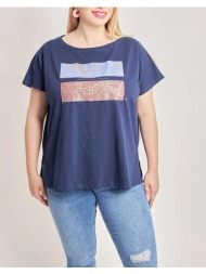 parabita βαμβακερό t-shirt με στάμπα 012410105980-003 blue