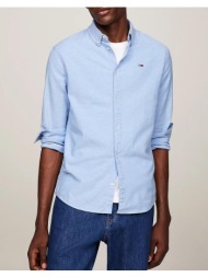 tommy jeans tjm slim stretch oxford shirt dm0dm09594-c4e lightblue