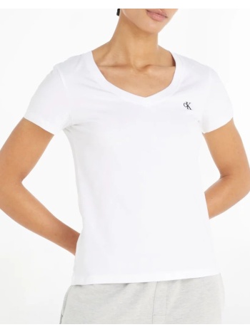 calvin klein ck embroidery stretch v-neck j20j213716-yaf
