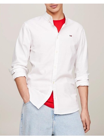 tommy jeans tjm slim stretch oxford shirt dm0dm09594-ybr